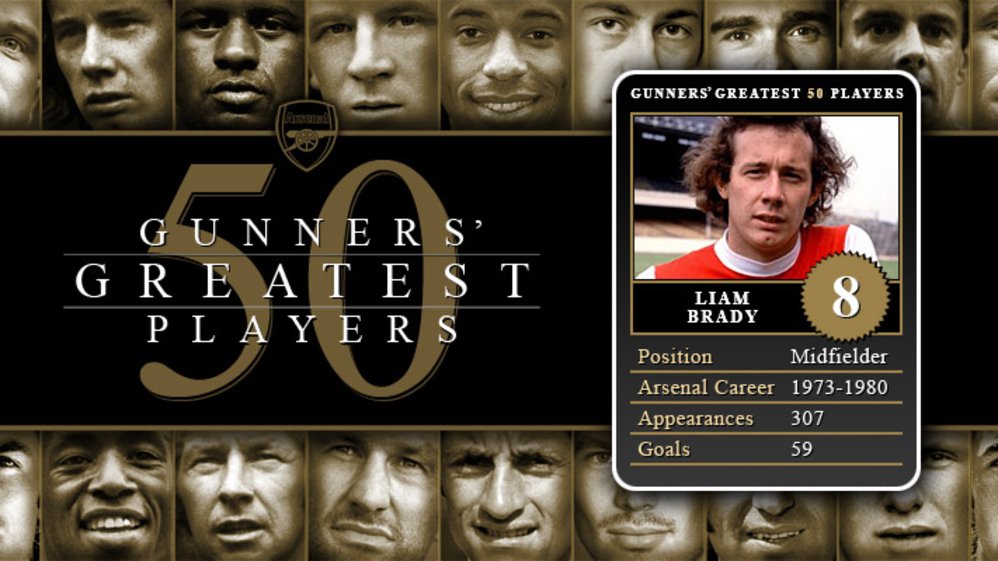 Greatest 50 Players 8 Liam Brady